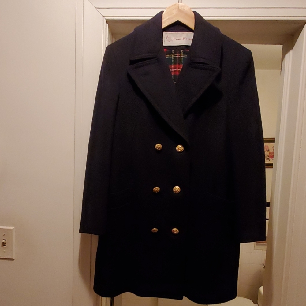 Classic navy wool coat